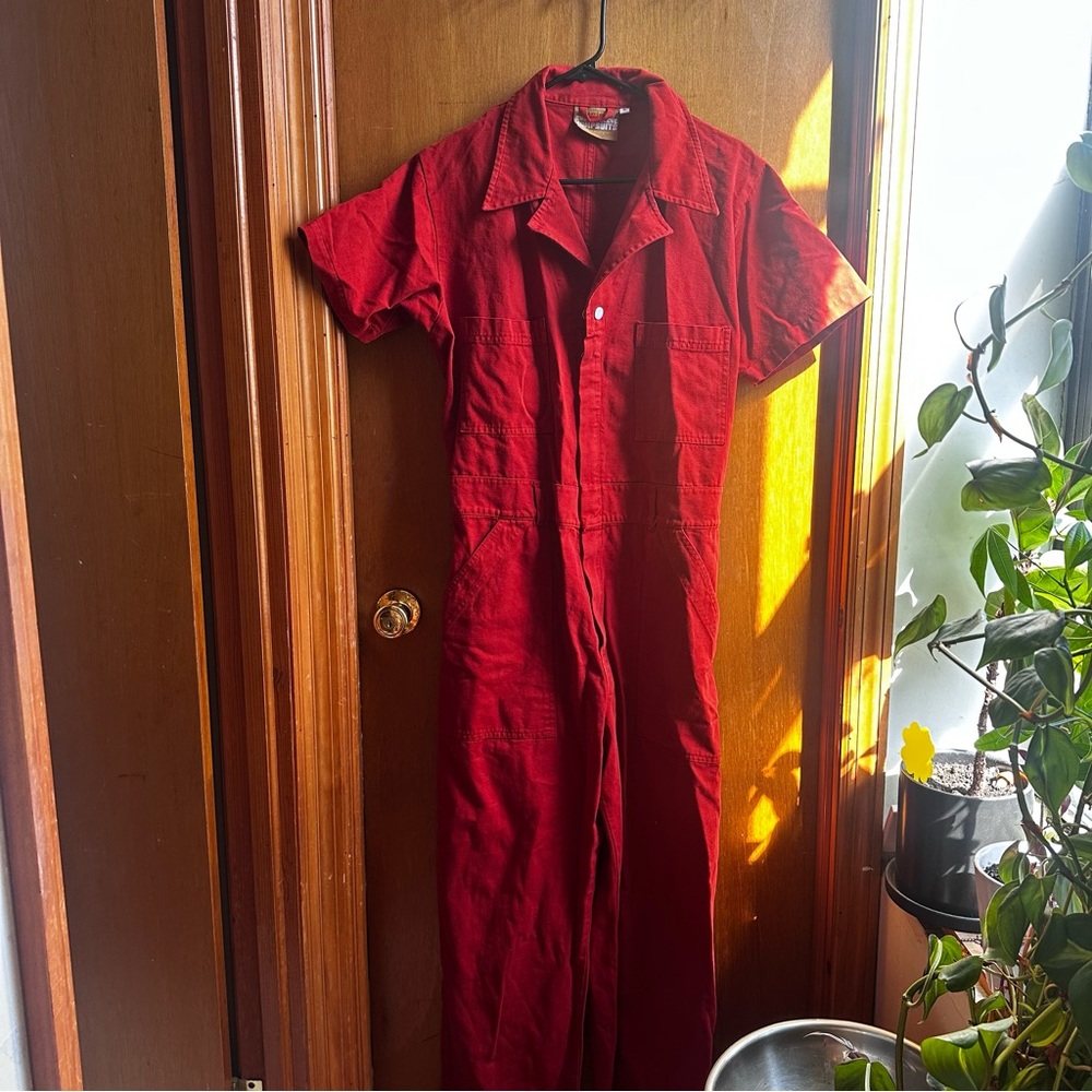 NWOT Big Bud Press Short Sleeve Jumpsuit - Paprika - Picture 3 of 7